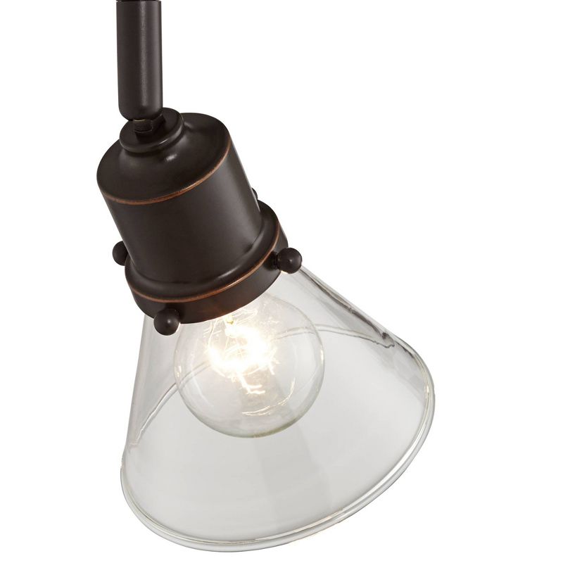 Pro Track Leila 3-Light Bronze Clear Glass Track Fixture