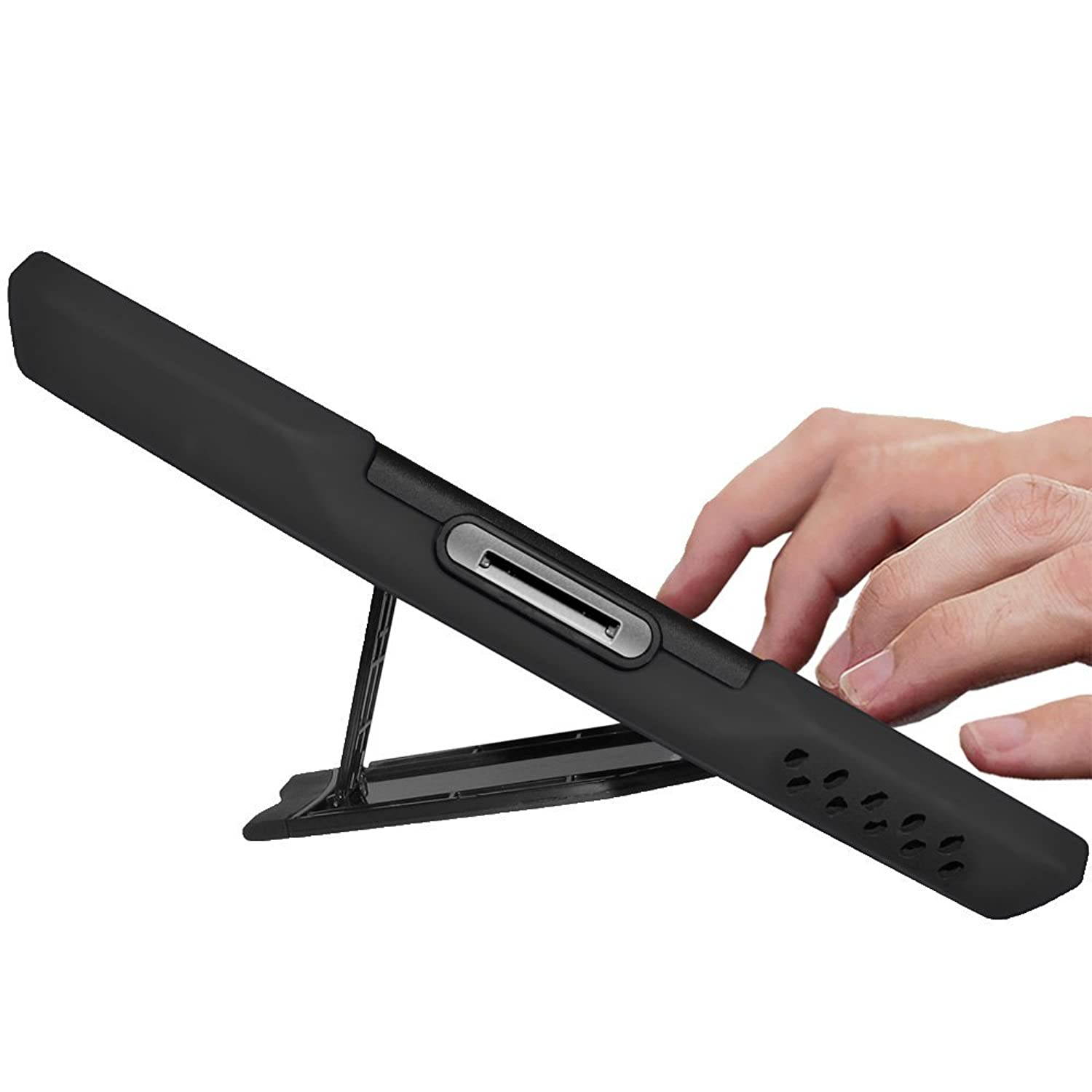 AMZER Tri Layer TUFFEN Case with Built-in Screen Protector for Apple iPad Air (AMZ97875)