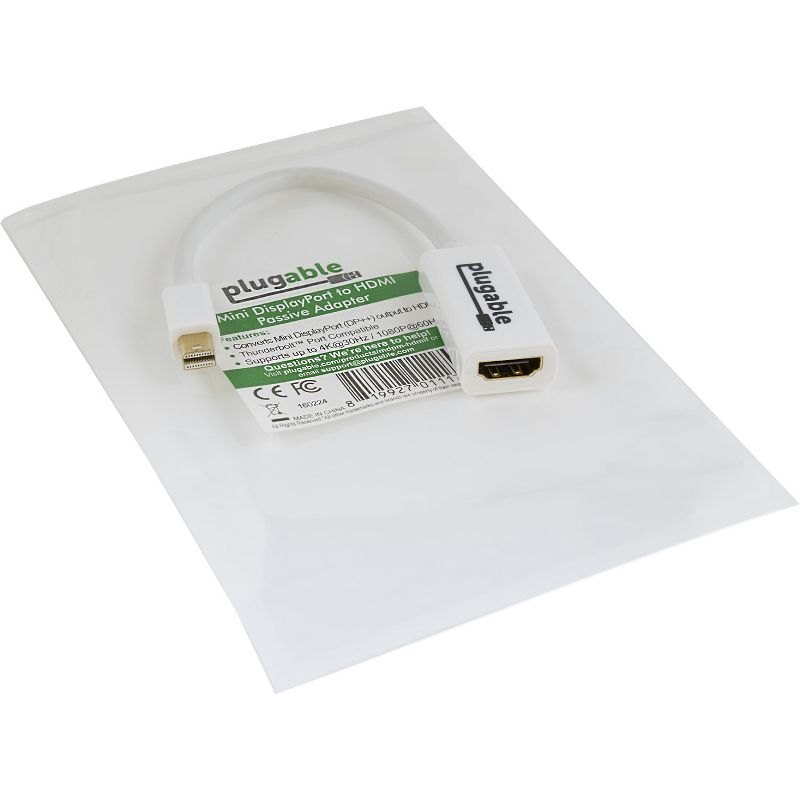 Plugable Monitor Adapter - Mini DisplayPort to HDMI (4K @ 30Hz)