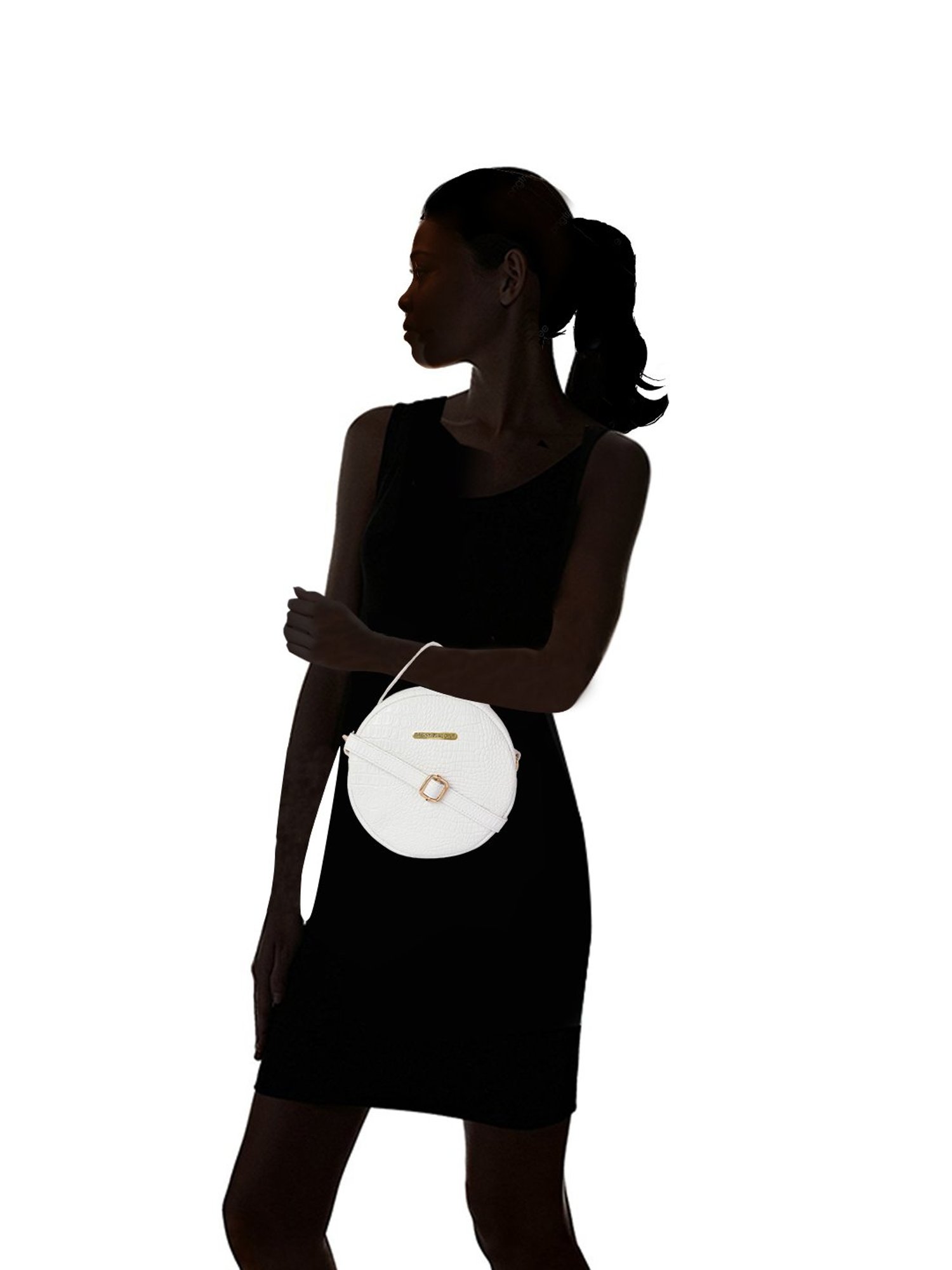 Bagsy Malone Croco White Animal Effect Medium Handbag