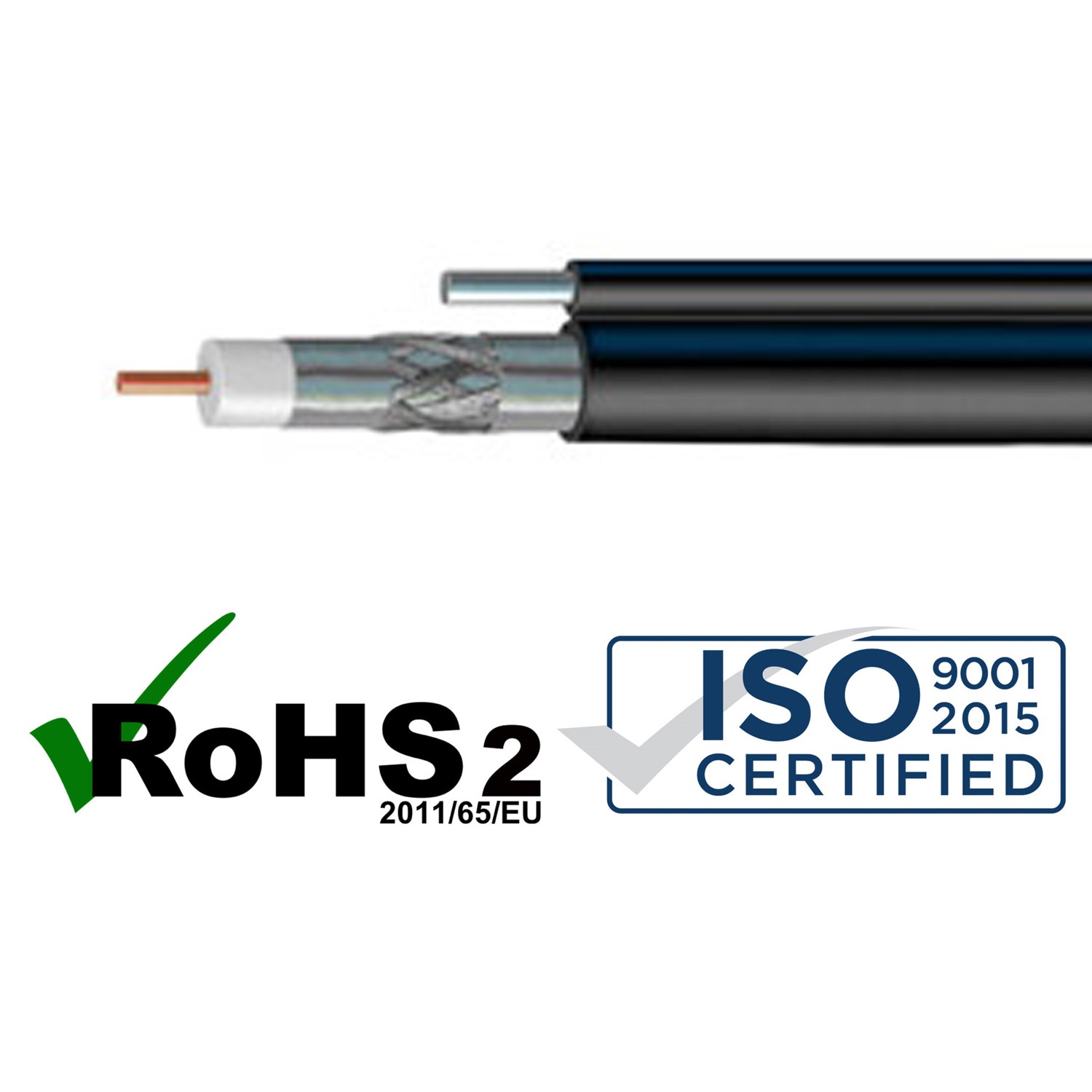 1000' FT Reel Commscope F677TSVM XP Plus Black Coaxial Communications Cable