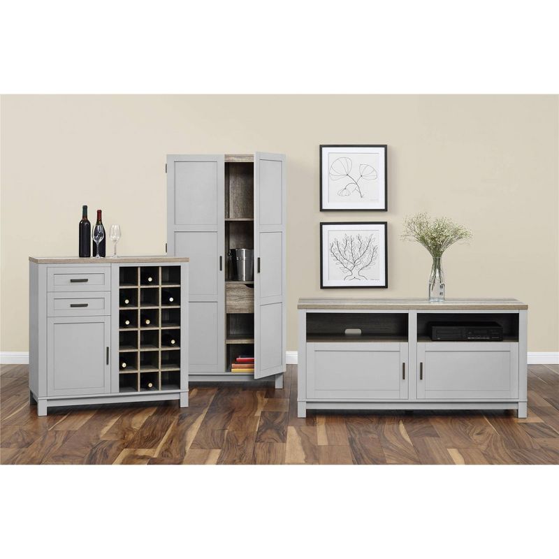 Wood 2 Door Storage Cabinet in White-Pemberly Row
