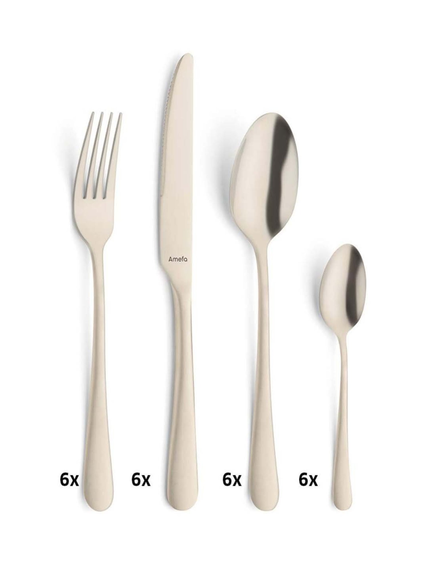 AMEFA Austin Gold Stainless Steel Cutlery Set