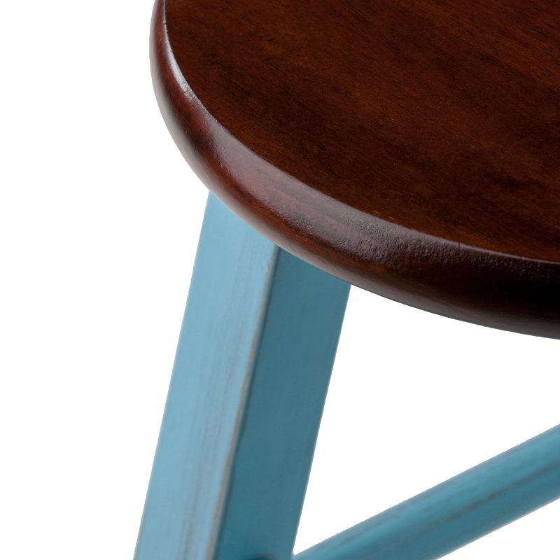 24" Ivy Counter Height Barstool - Light Blue - Winsome