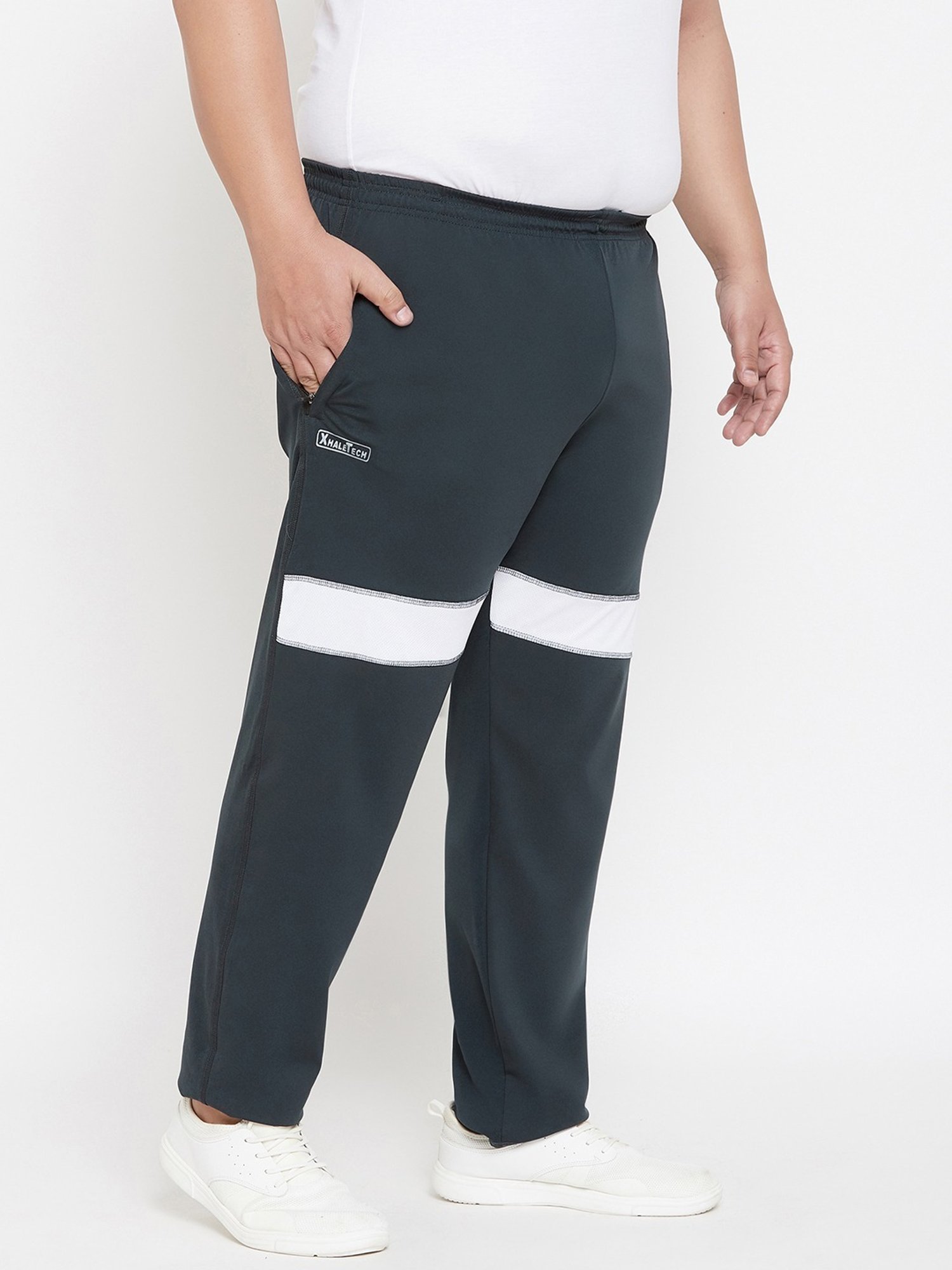 Bigbanana Teal Regular Fit Striped Trackpants