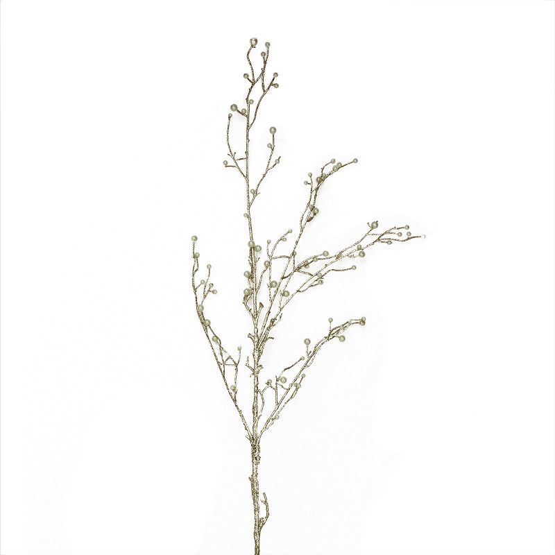 Raz Imports 47" Silver Glittered Pearl Artificial Christmas Branch