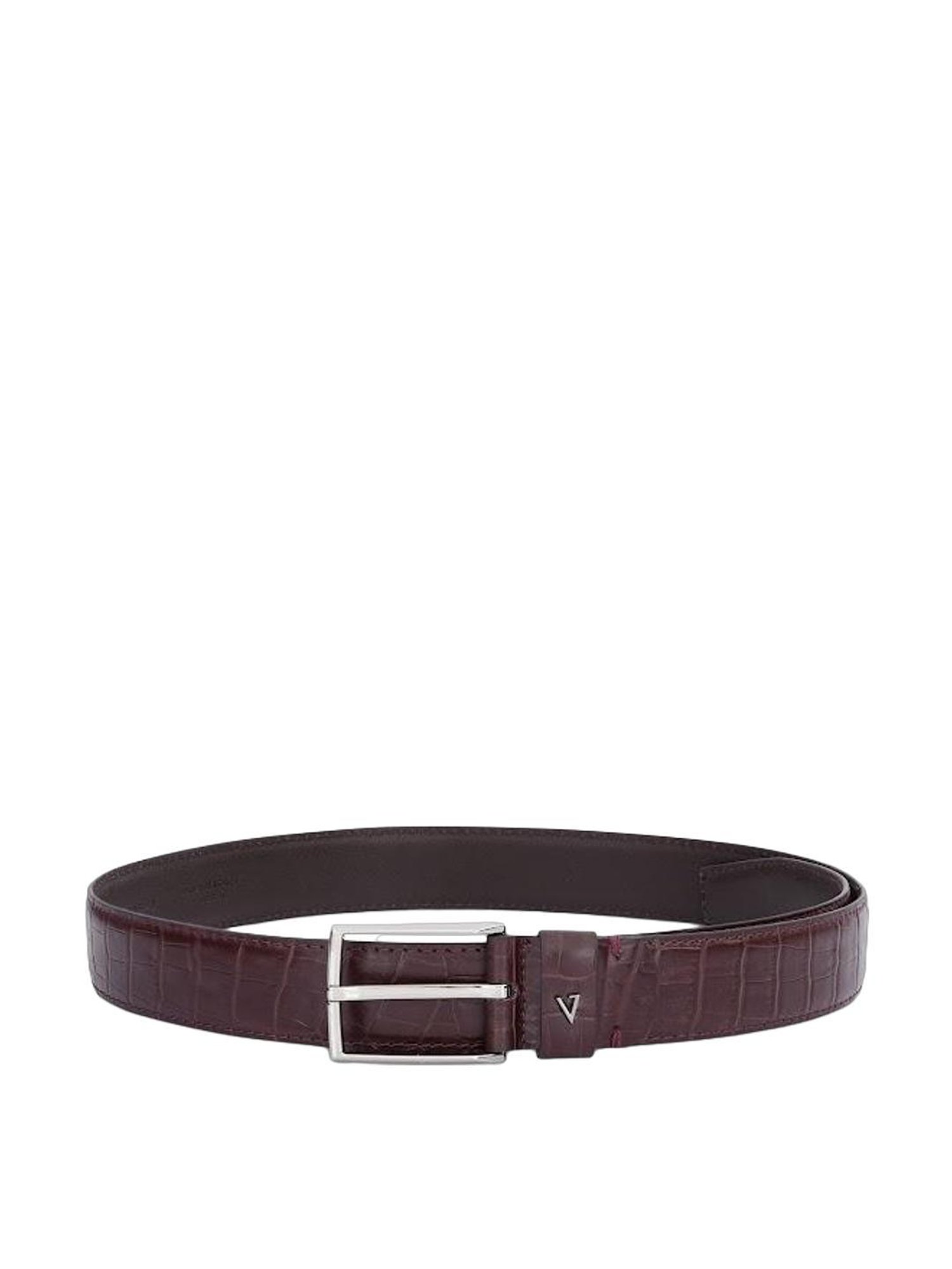 Crusset Black Leather Formal Belt for Men