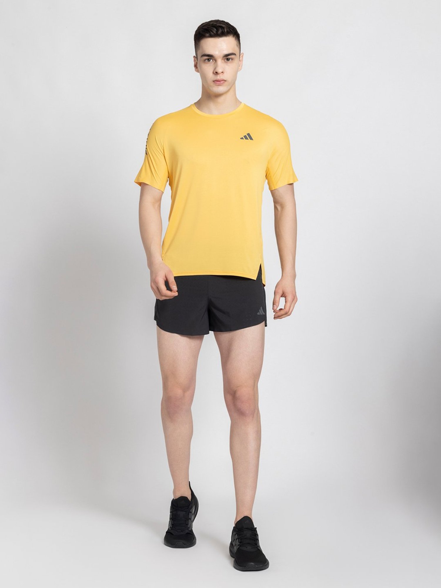adidas Orange Slim Fit Printed Running T-Shirt