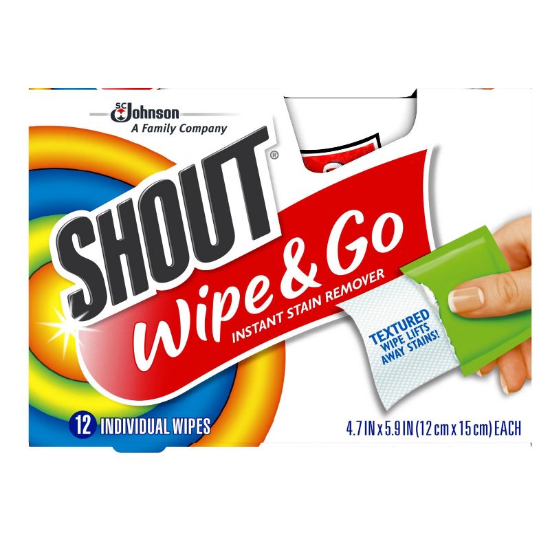 Shout Wipe & Go Instant Stain Remover - 12ct