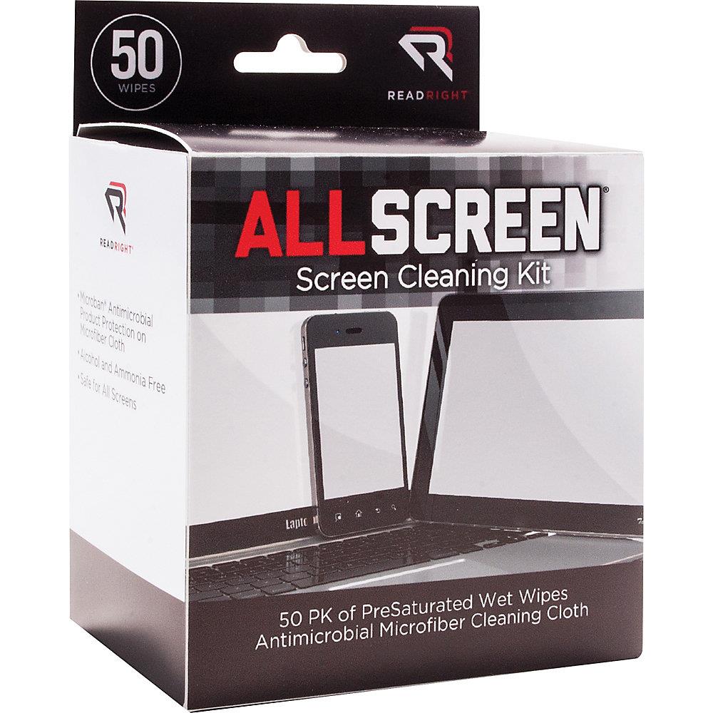 AllScreen Screen Cleaning Kit, 50 Wipes, 1 Microfiber Cloth RR15039