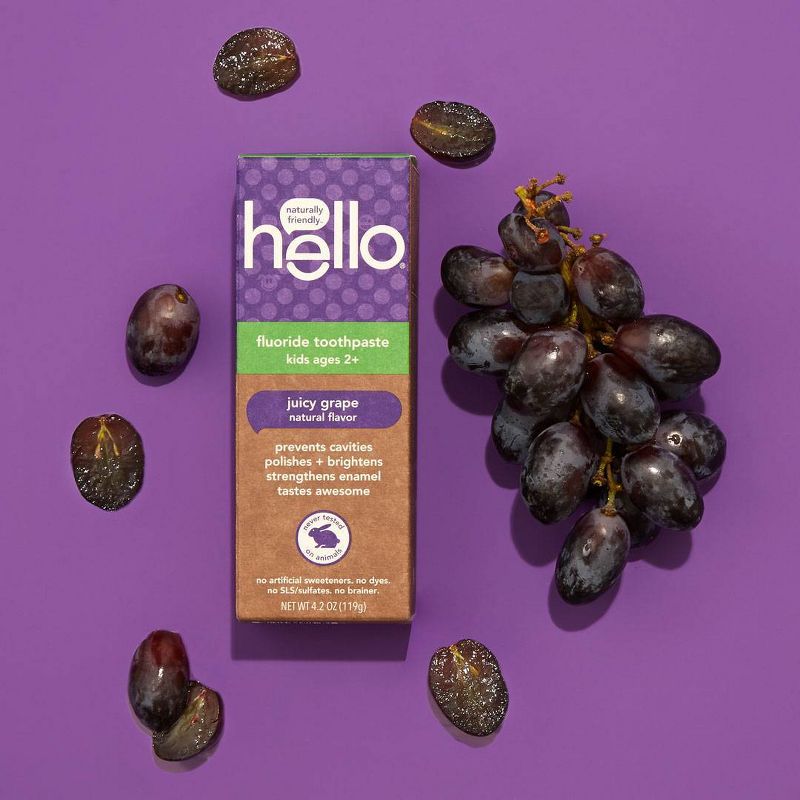 hello Kids' Juicy Grape Fluoride Toothpaste - 4pk