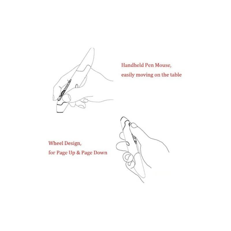 2.4GHz Wireless Optical Pen Mouse Adjustable 500/1000DPI Handwriting Smart Mouse for PC Laptop iMac Android Tablet