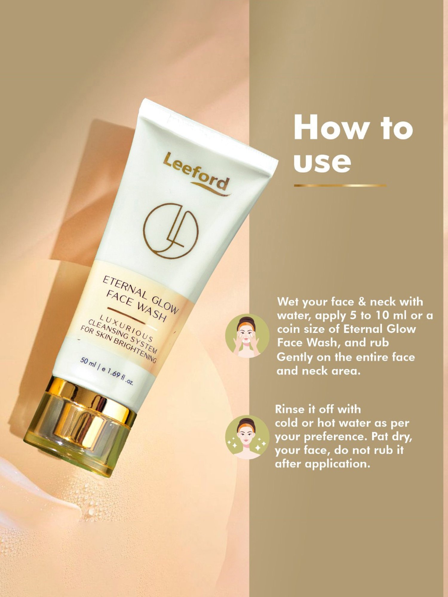Leeford Eternal Glow Face Wash - 50 ml