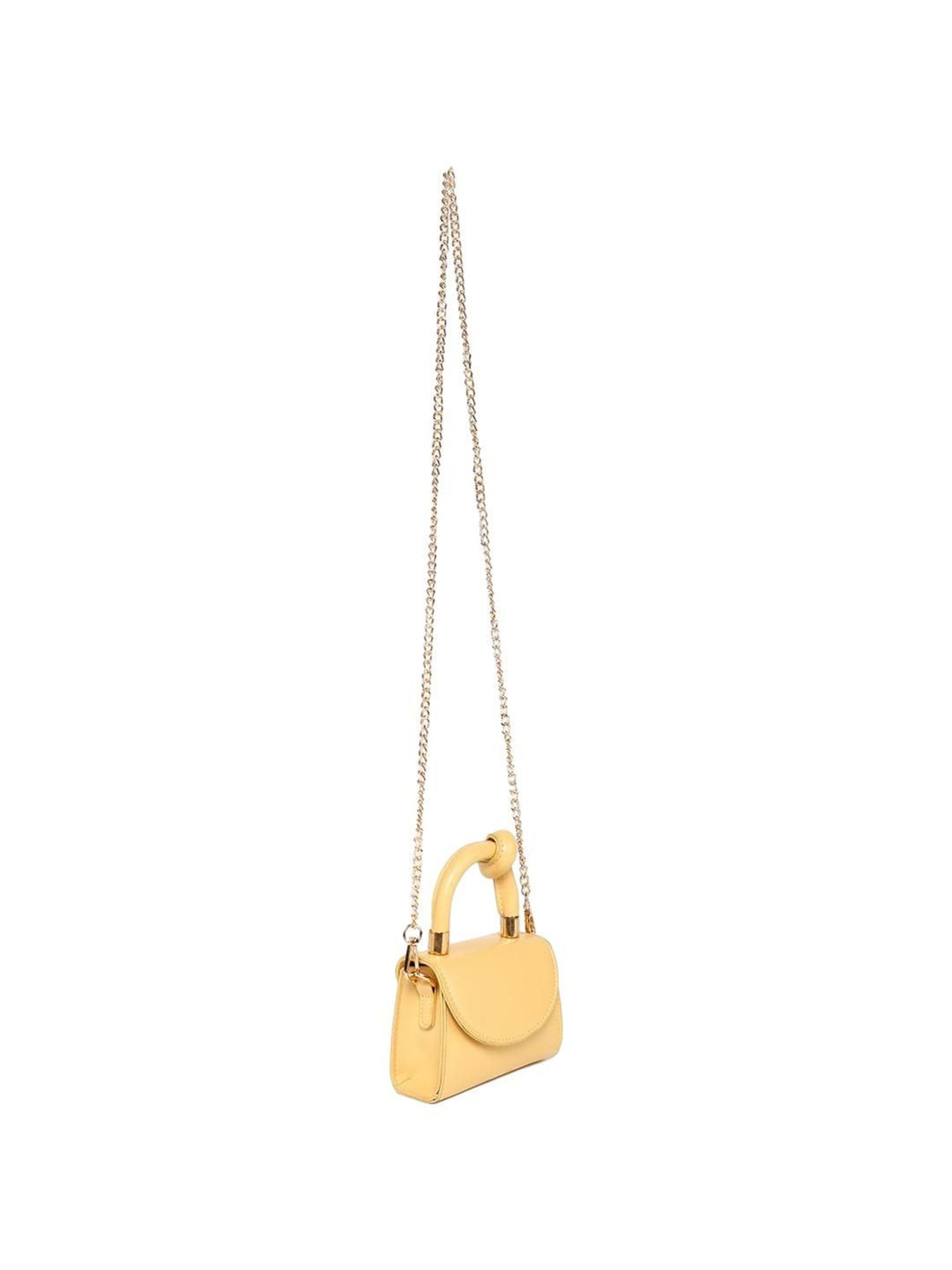 HauteSauce Yellow Solid Small Handbag