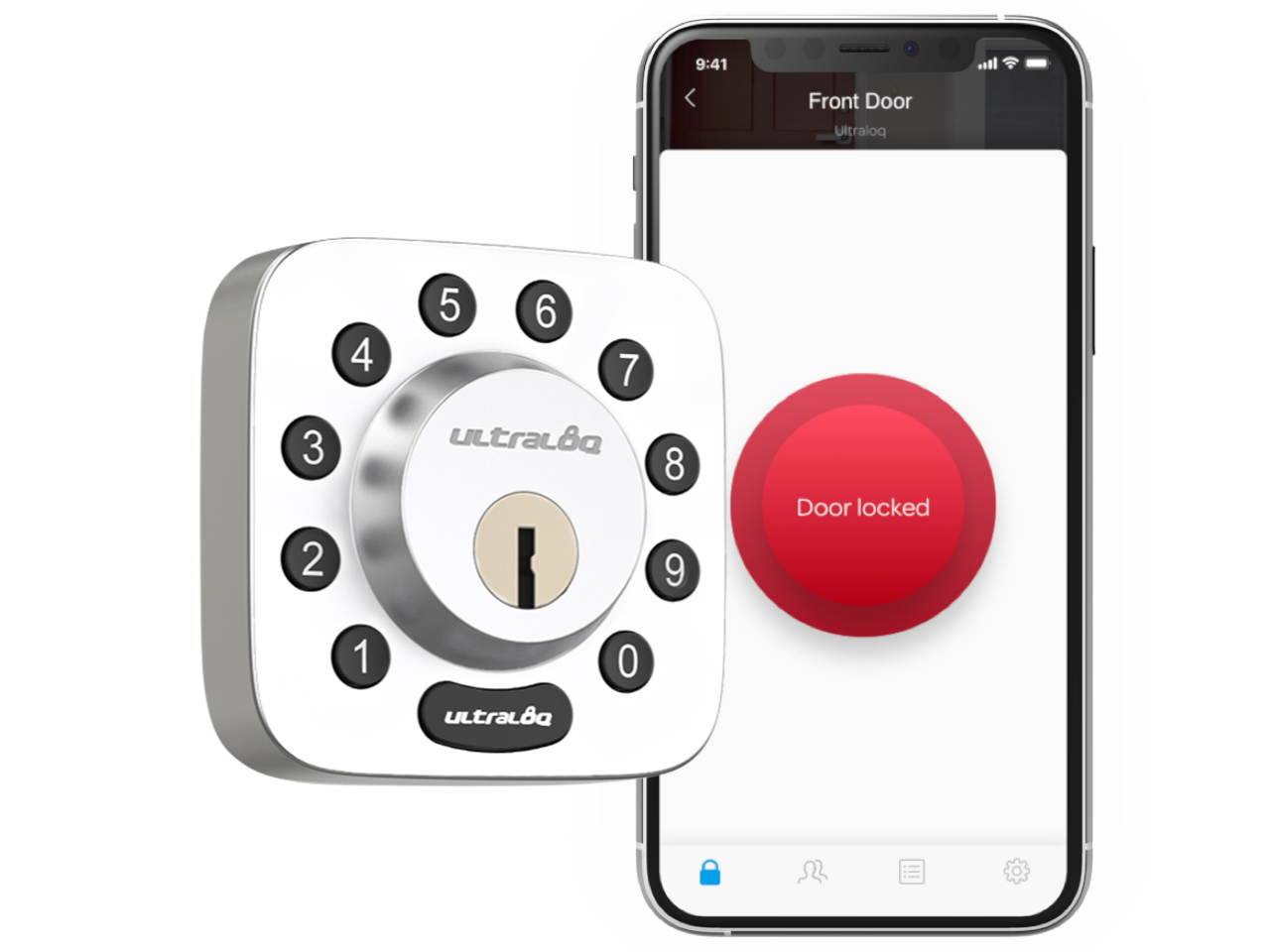 Ultraloq U-Bolt Bluetooth Enabled Keypad Smart Deadbolt Door Lock, Satin Nickel, Non-Fingerprint Version