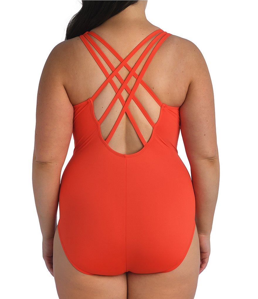 Magicsuit Plus Size Yvonne Control Fit One Piece Swimdress