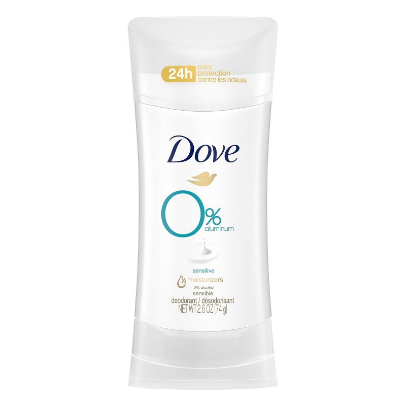 Dove 0% Aluminum Sensitive Skin Deodorant Stick - 2.6oz