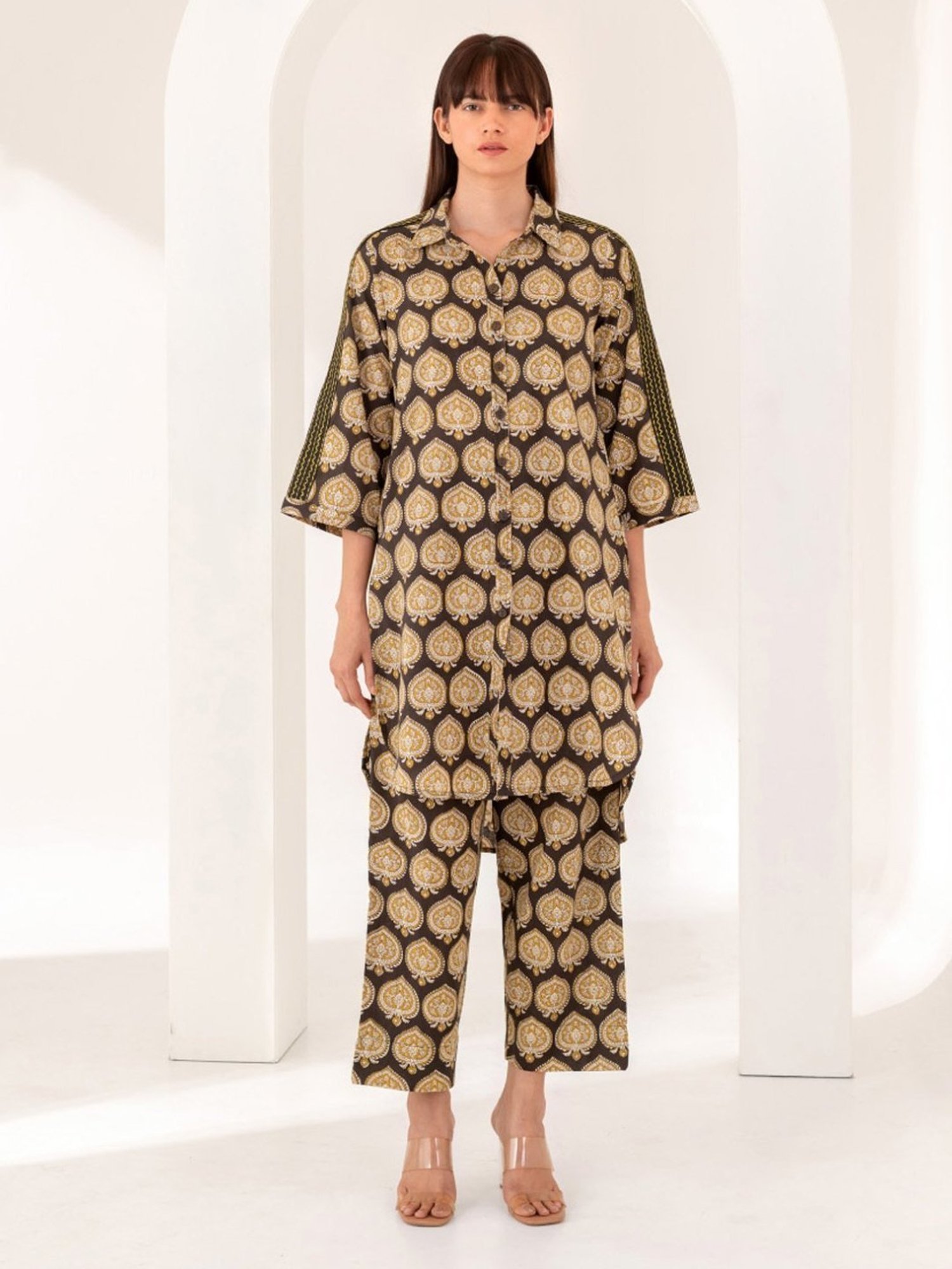 Kameez By Pooja Brown Shirt with Pant