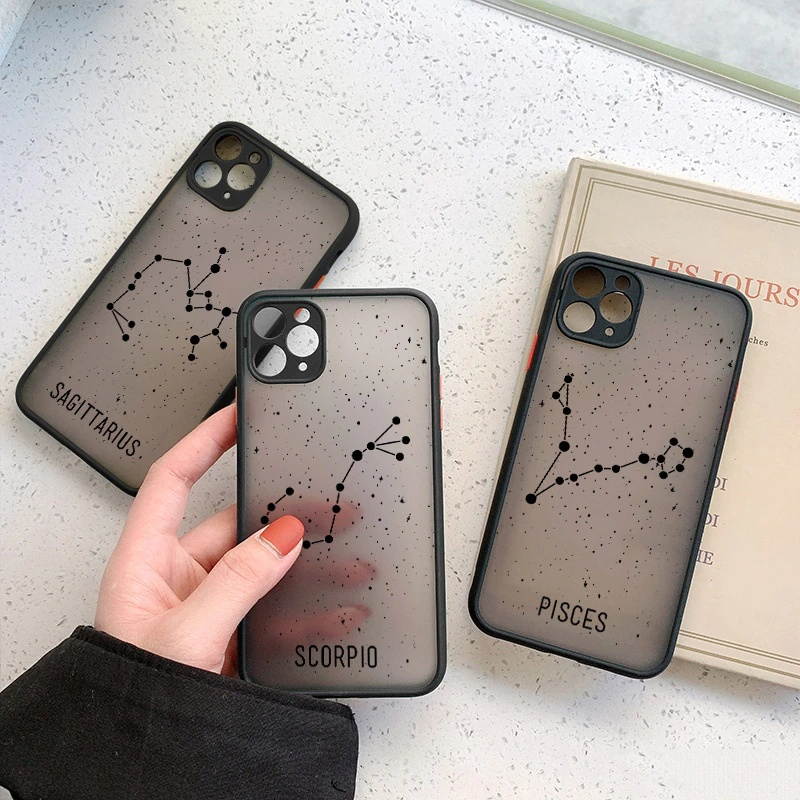 Twelve constellations Phone Case For iPhone 8 6s 7 Plus SE 2 X XR XS Max Cases For iPhone 11 12 Pro Max Mini Hard PC Back Cover