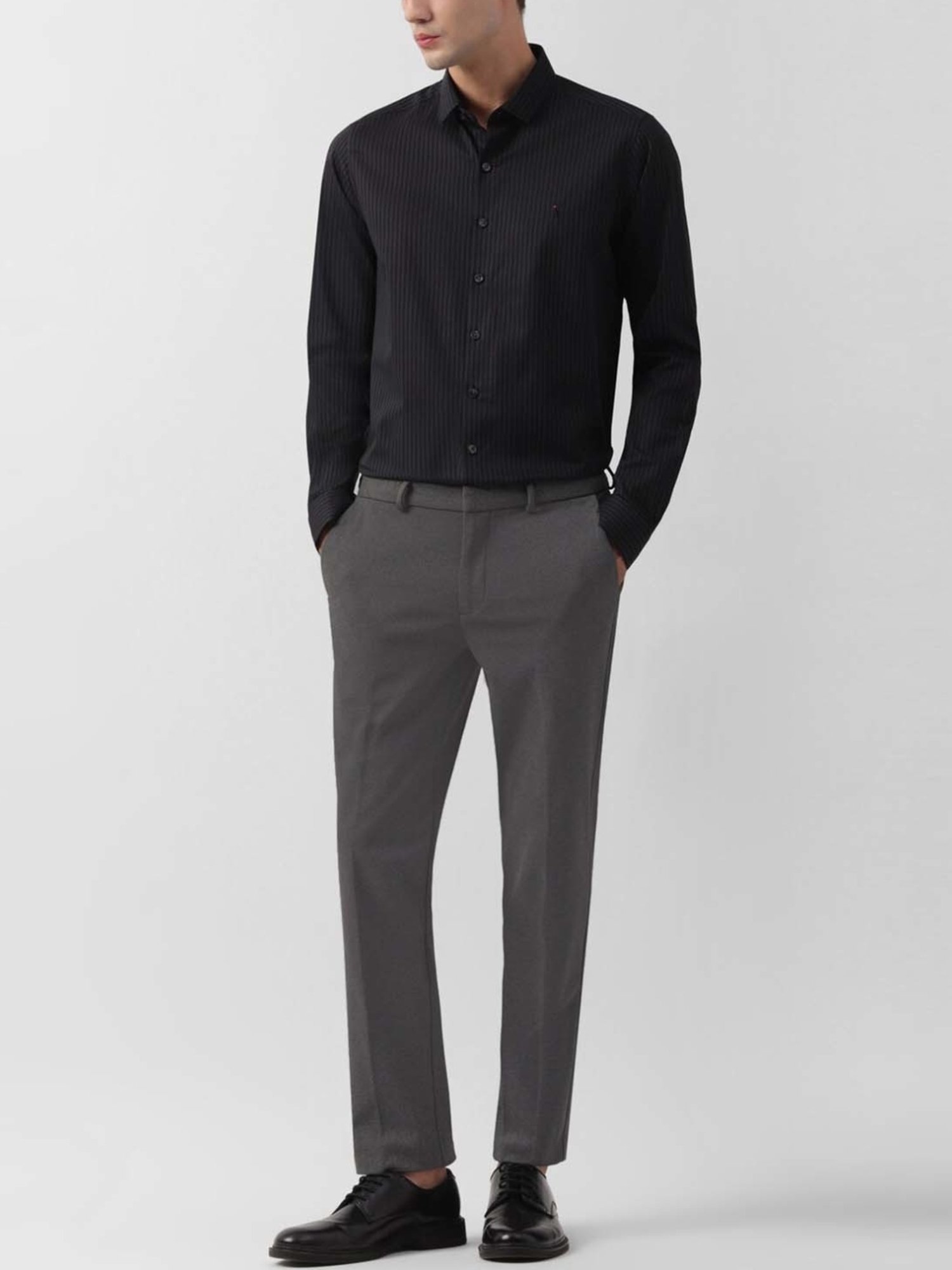 Simon Carter London Black Stripes Slim Fit Shirt