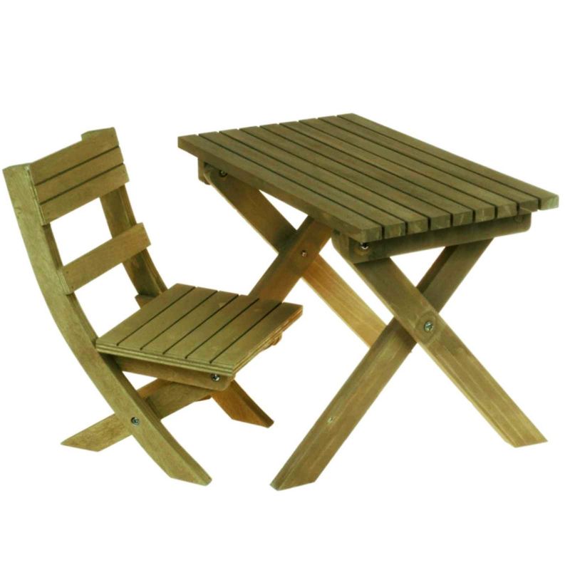 The Queen's Treasures 18 Inch Doll Dr. Jane Goodall Inspired Gombe Rainforest Camp Table And Chair Set