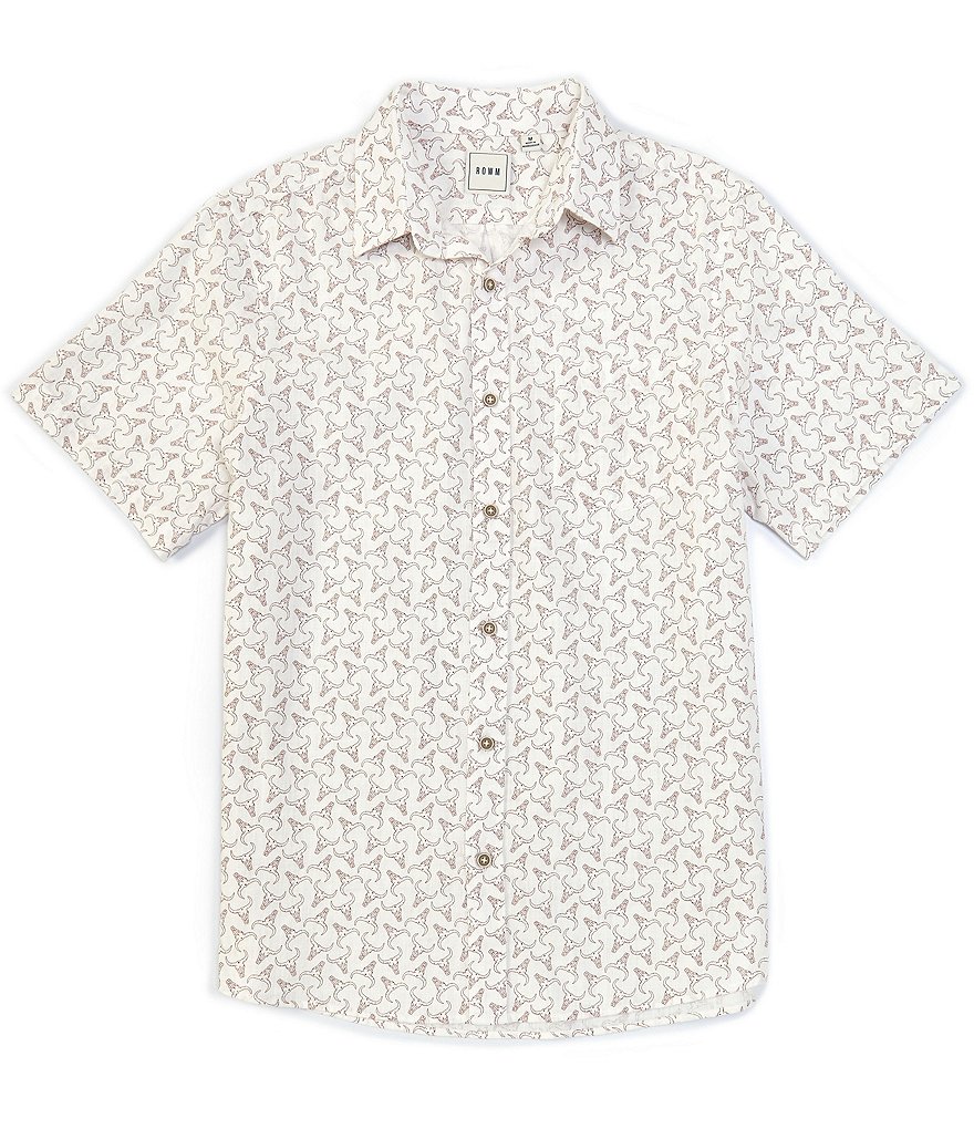Rowm Short Sleeve Skull Print Sportshirt
