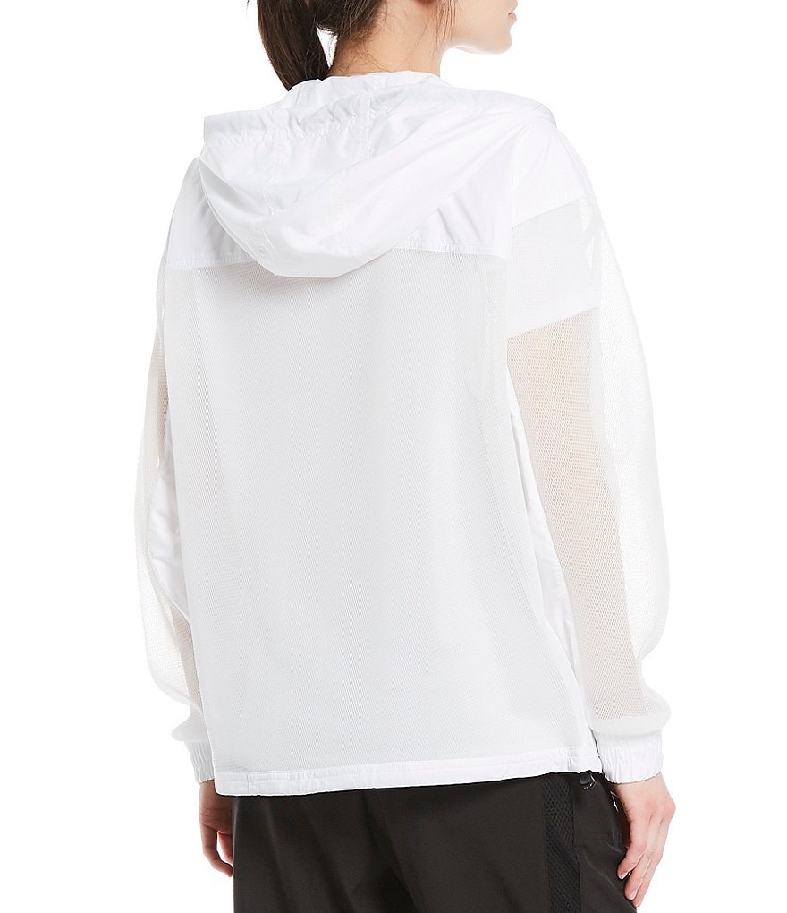 DKNY Sport Long Sleeve Colorblock Reflective Hooded Windbreaker Jacket