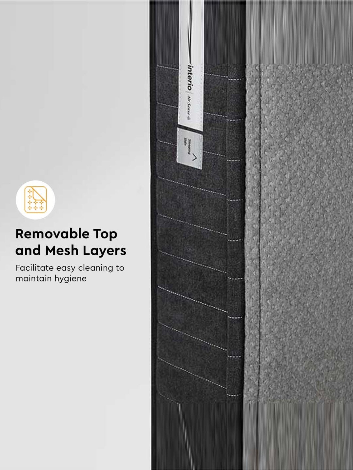 Godrej Interio Air Sense Grey Bonnell Spring Queen Bed Mattress