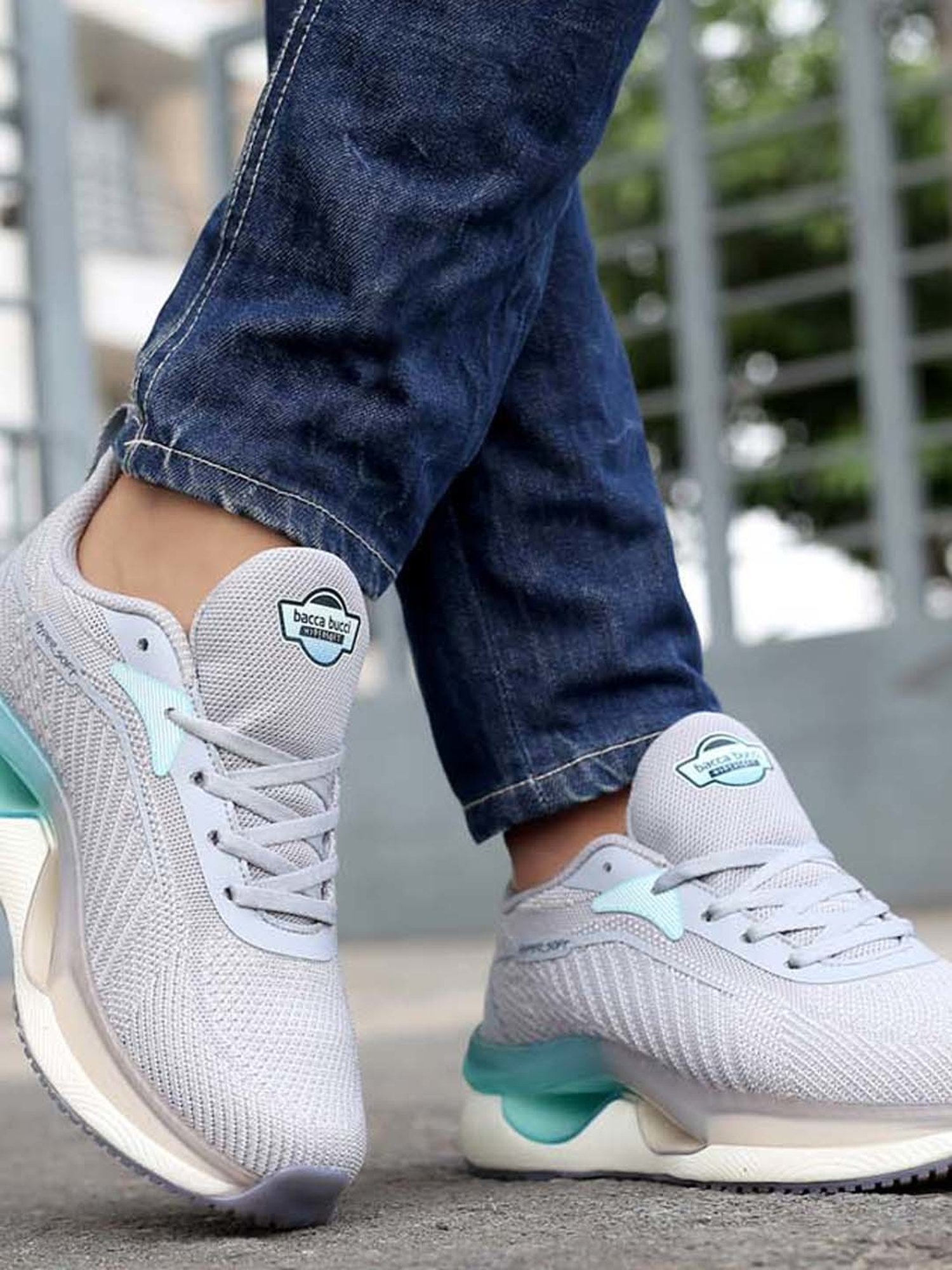 Bacca Bucci Men's HYPERSOFT SERIES Grey Running Shoes