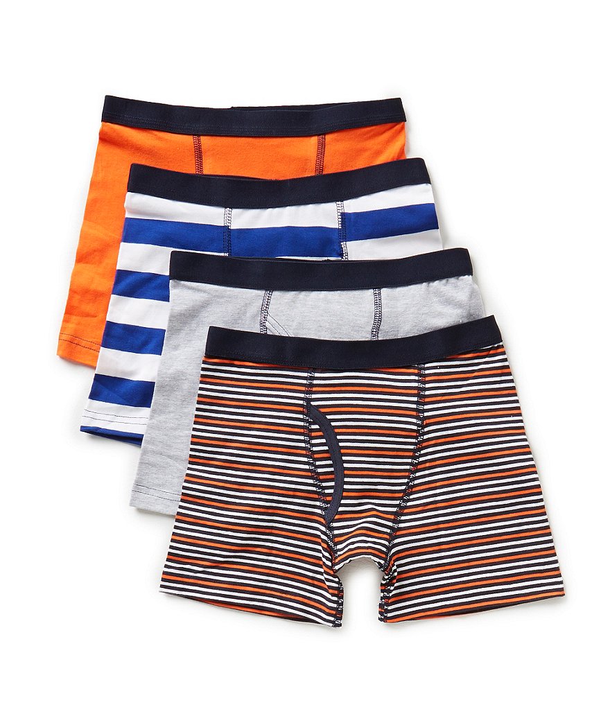 Class Club Little Boys 2T-5T Stripe/Cars 4-Pack Boxer Briefs