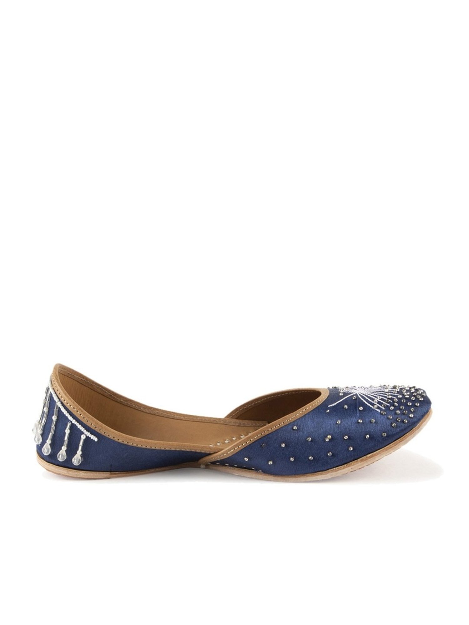 Glam Story Women's Blue Ethnic Juttis