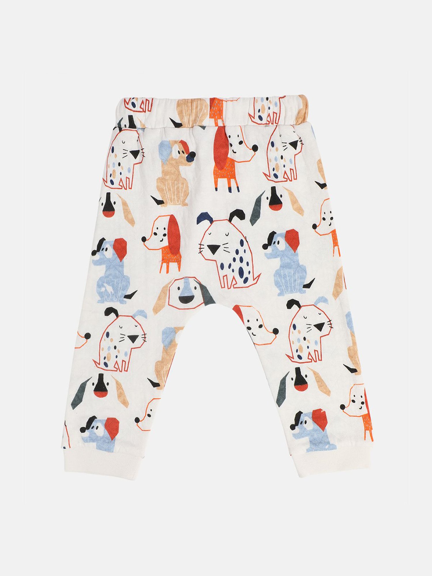 MINIKLUB Boys Cream Printed Full Sleeves T-Shirt with Pants