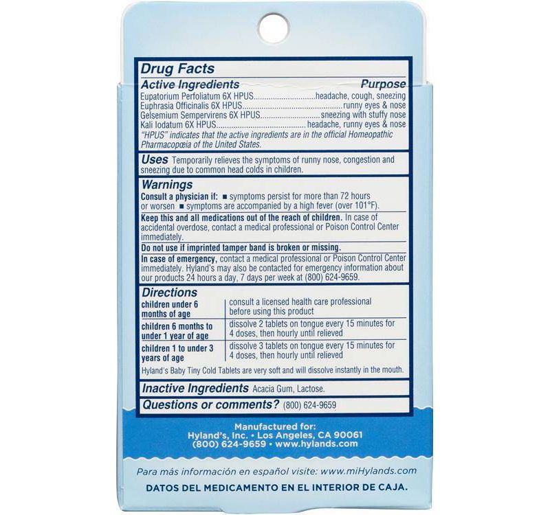 Hyland's Baby Tiny Dissolve Tablets - 125ct