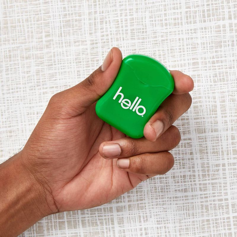 hello Natural Fresh Spearmint Hemp Seed Oil + Coconut Oil Infused Vegan Floss - Trial Size - 54.6 yd