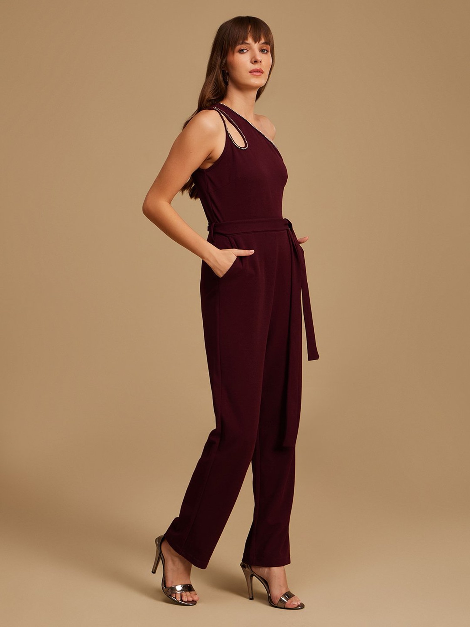 Kazo Maroon Jumpsuit