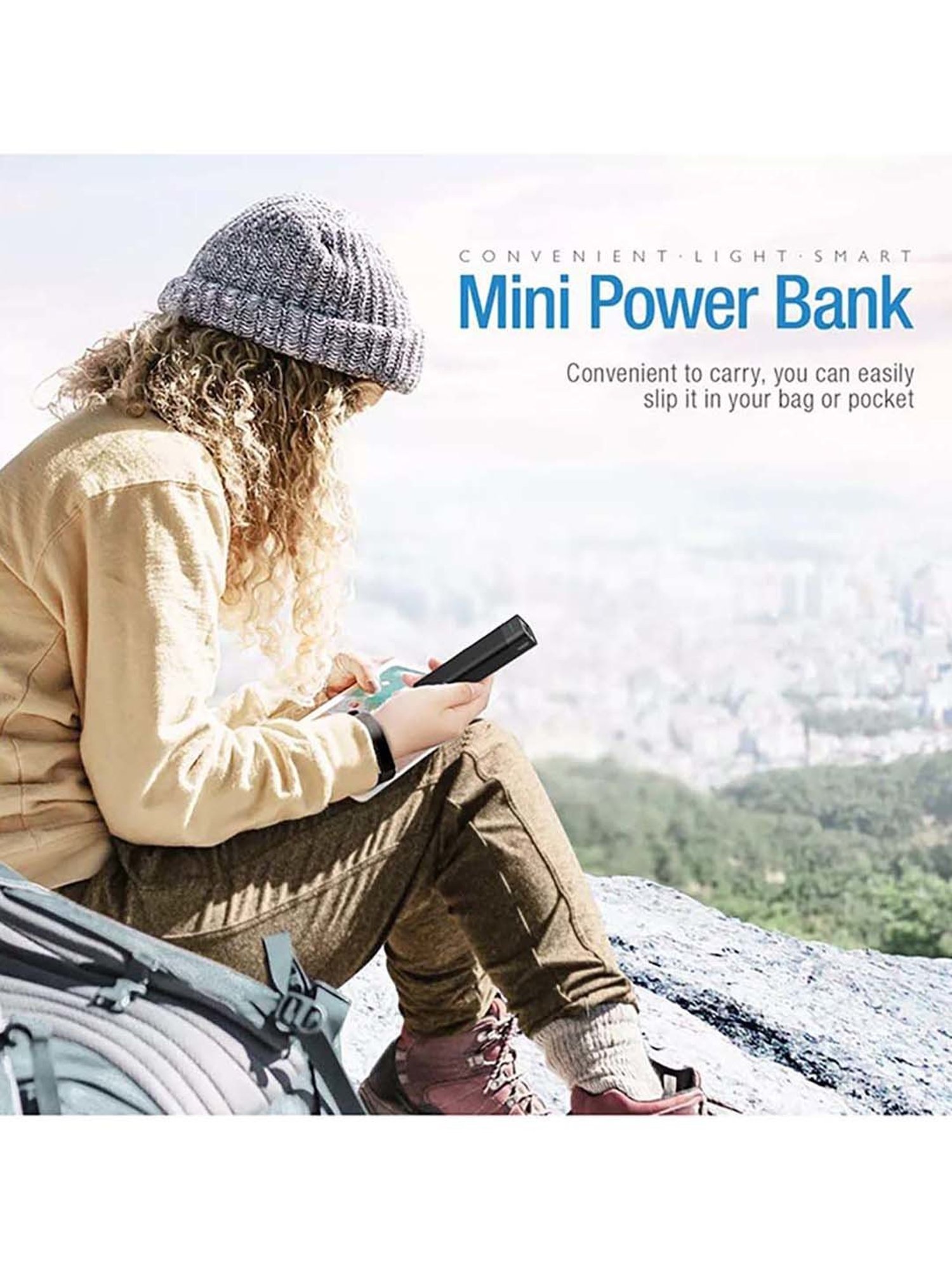 Coolnut UC- C5A 5000mAh Mini Power Bank with 18 Watt ouput (Black)