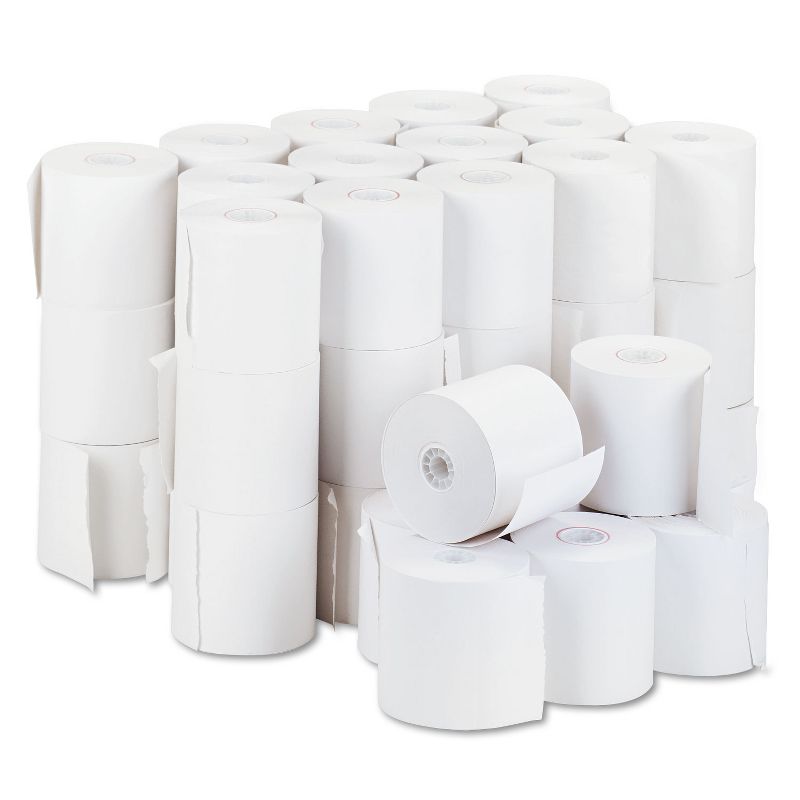 Iconex Impact Bond Paper Rolls, 3" x 150 ft, White, 50/Carton 90740097
