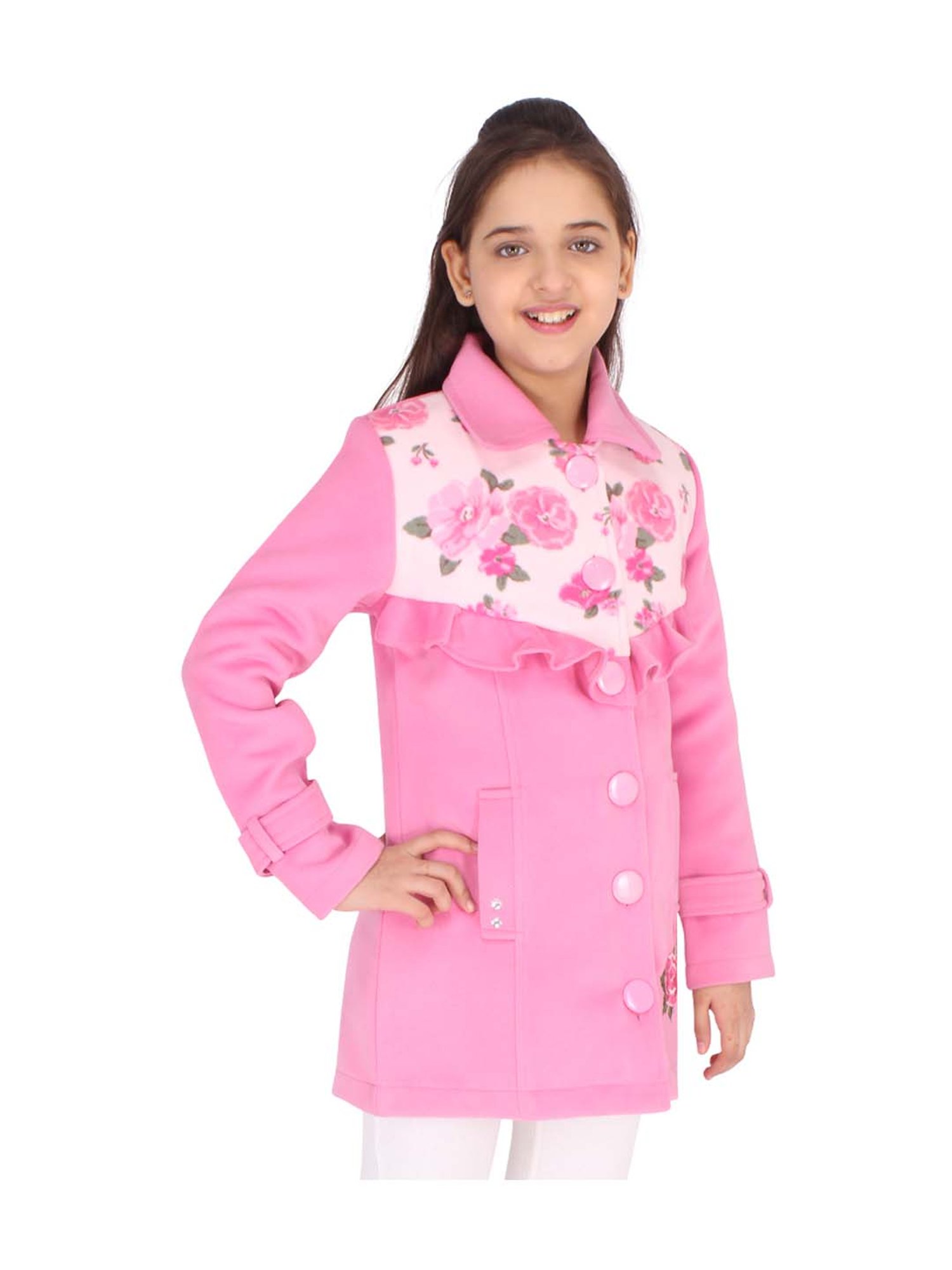 Cutecumber Kids Pink Printed Jacket