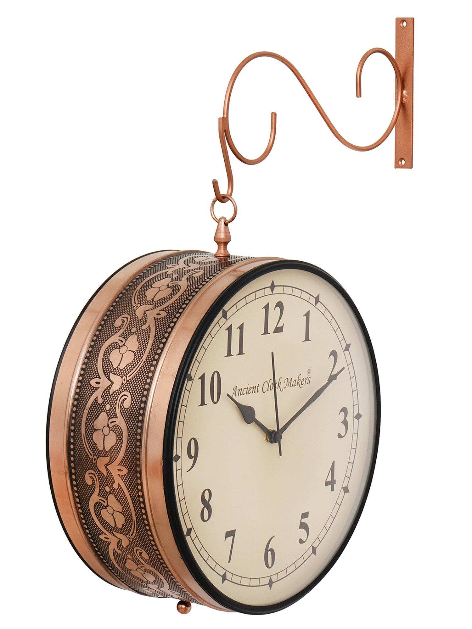 CHRONIKLE Copper Rose Gold Iron Wall Clock