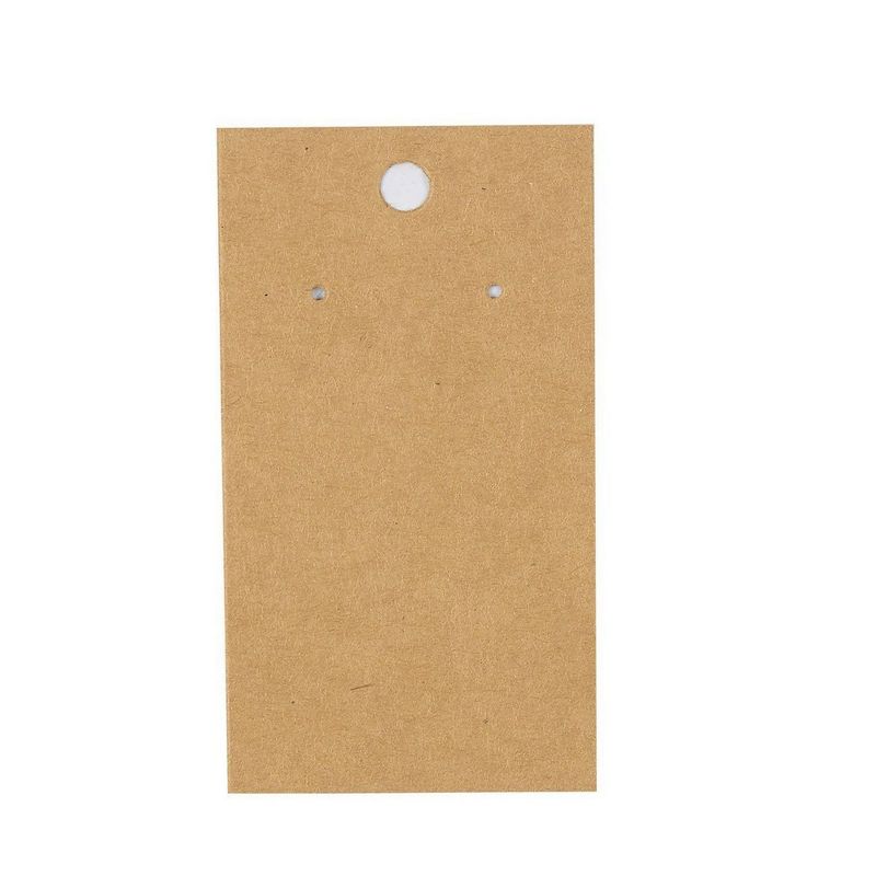 Juvale 200 Pack Kraft Paper Ear Studs & Earring Jewelry Display Cards, 3.5 x 2 in