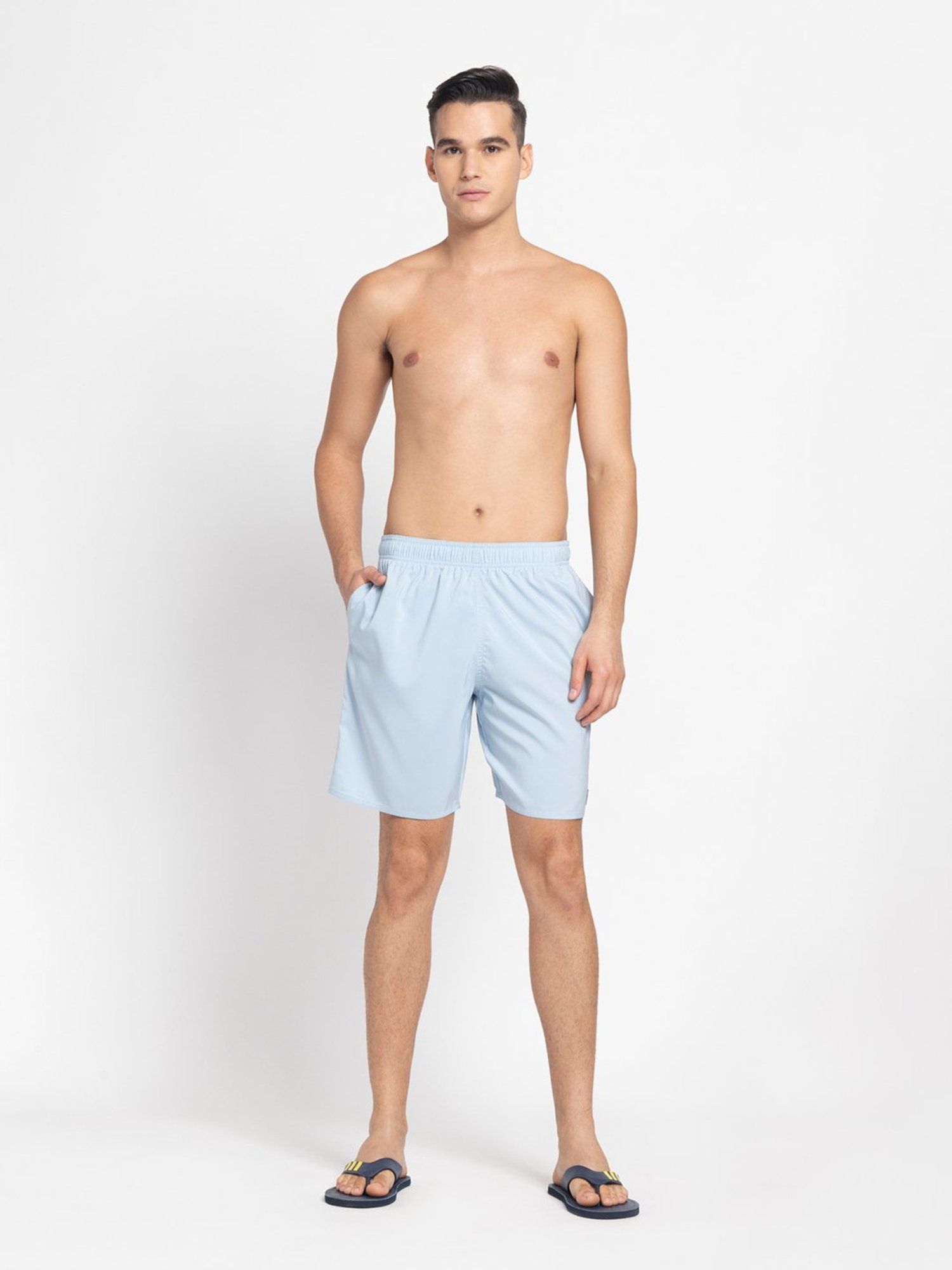 adidas CLX Classics Light Blue Regular Fit Swim Shorts