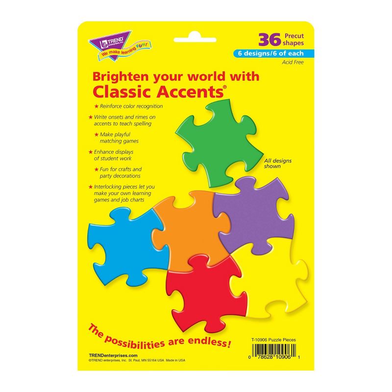 3pk Classic Accents Variety Pack Puzzle Shapes - TREND