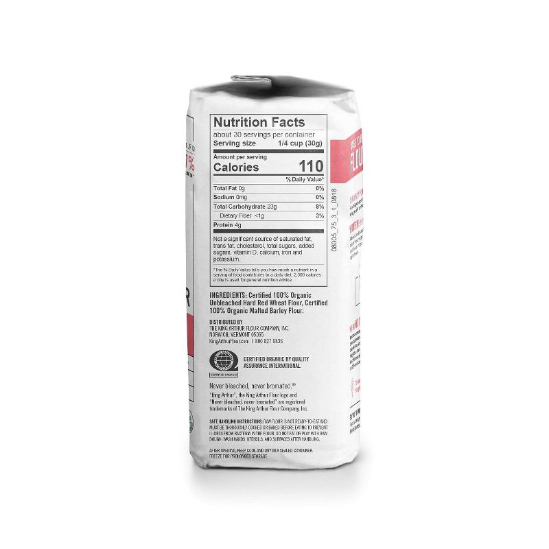 King Arthur Organic Unbleached All Purpose Flour - 2lbs