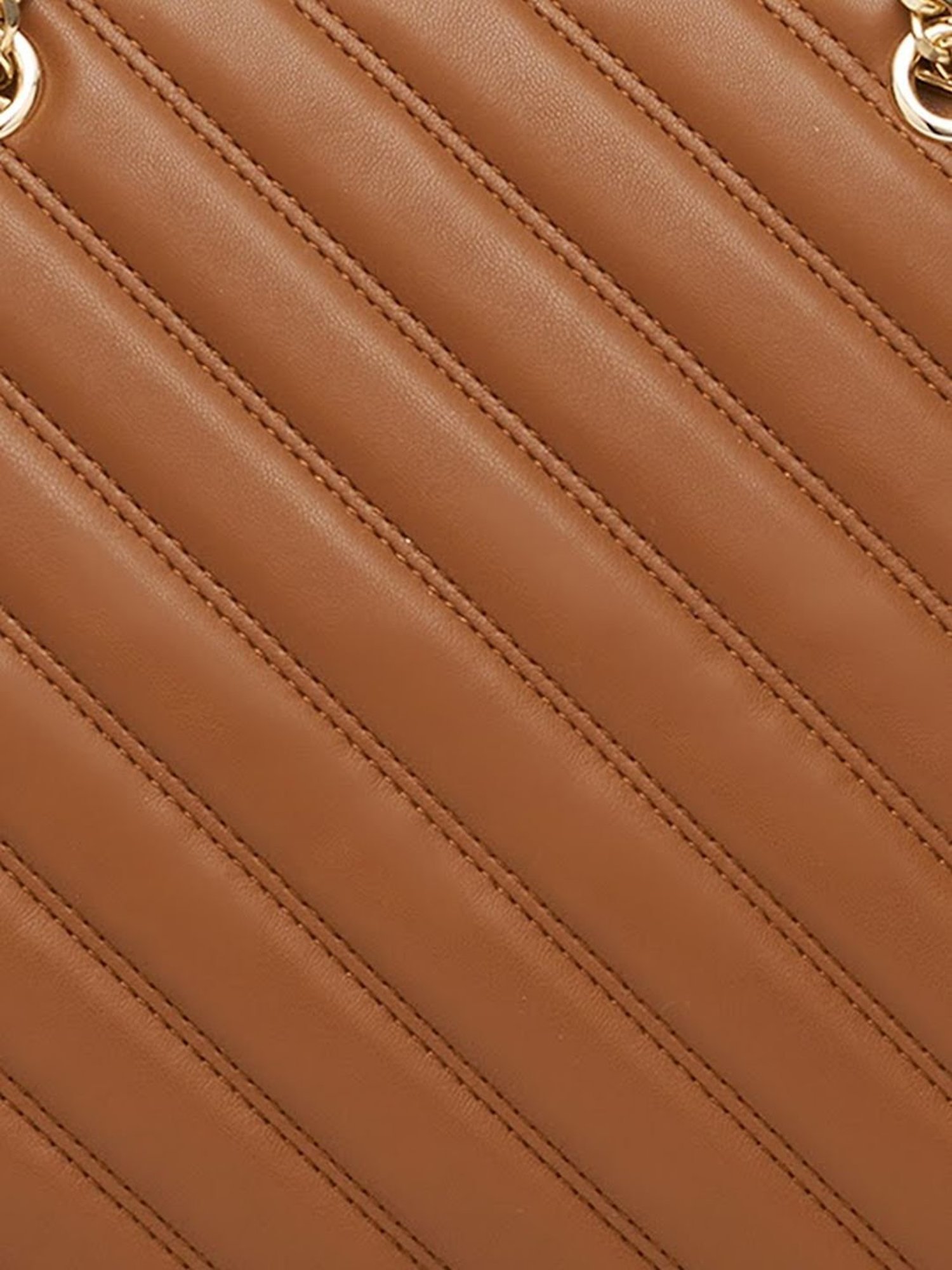 Miraggio Tessa Brown Quilted Large Shoulder Handbag