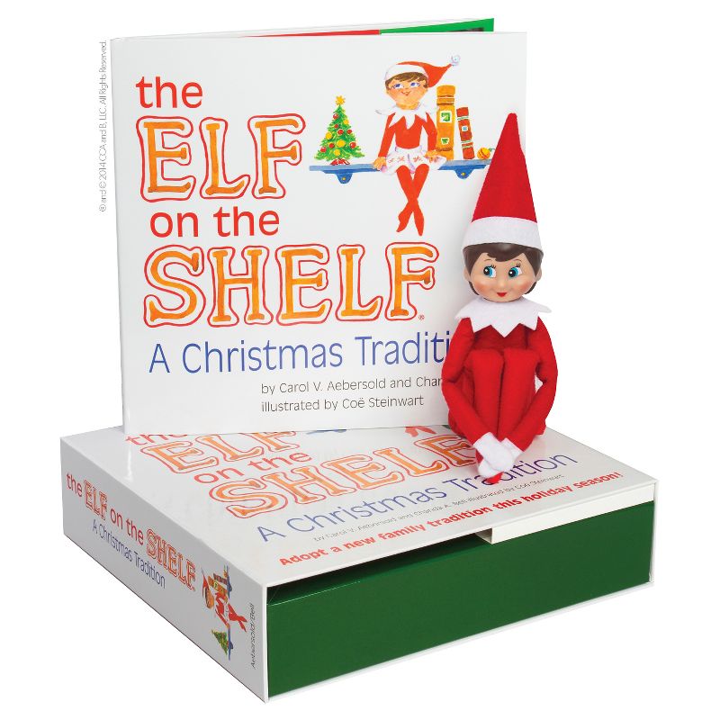 The Elf on the Shelf: A Christmas Tradition with Light Skin Tone Girl Scout Elf - by Carol V Aebersold and Chanda A (Hardcover)
