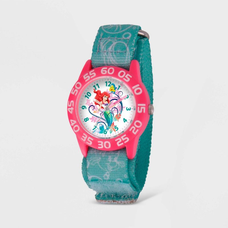 Girls' Disney Ariel Plastic Time Teacher Watch - Blue