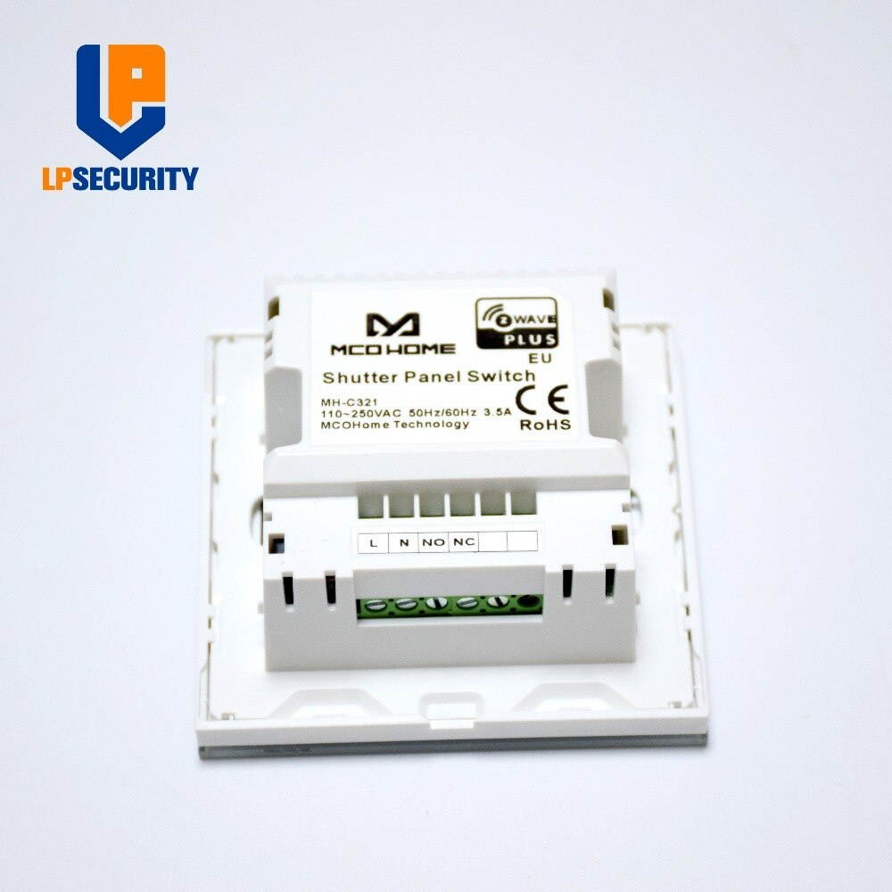 MCO Z-Wave Plus Home Glass Touch Shutter MCO-C321 With energy metering function  86*86mm