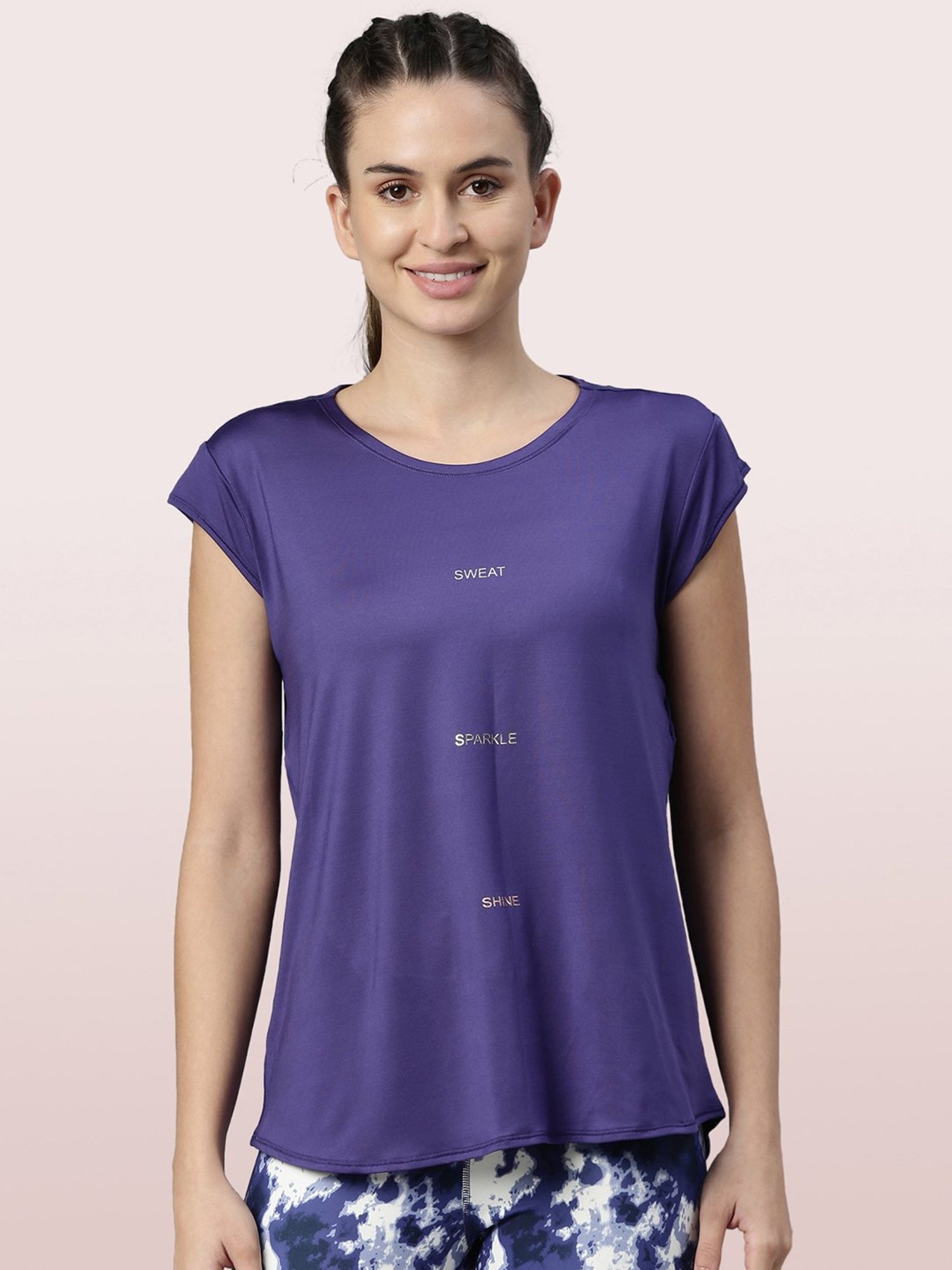 Enamor Blue Relaxed Fit Crew T-Shirt