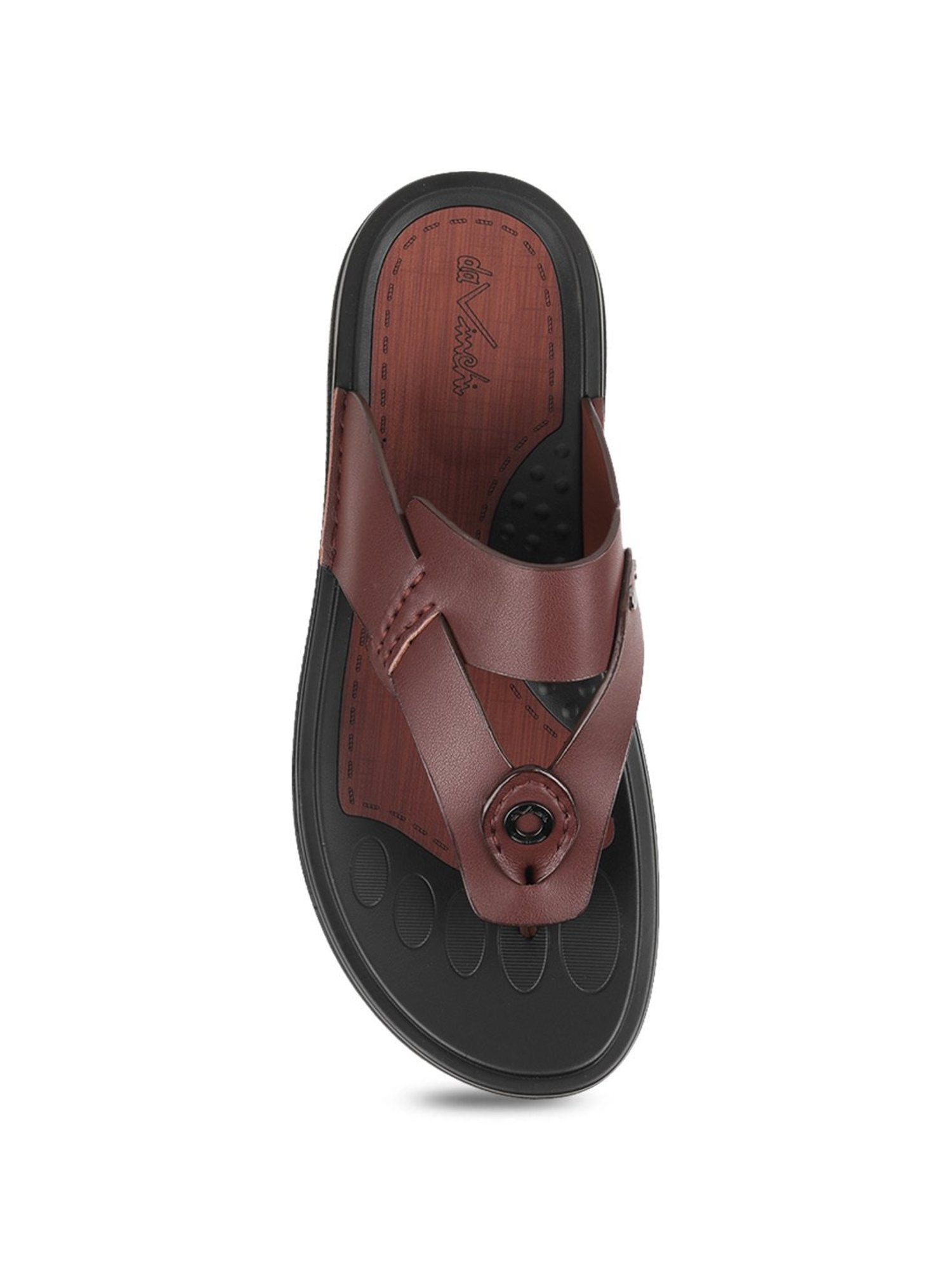Da Vinchi by Metro Men's Brown Thong Sandals