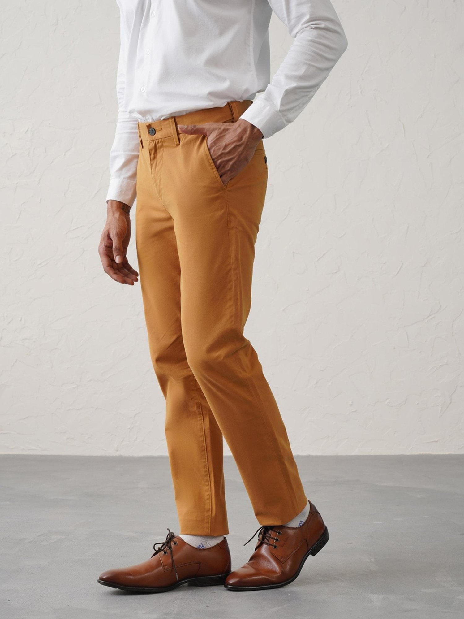MinusOne Camel Regular Fit Chinos